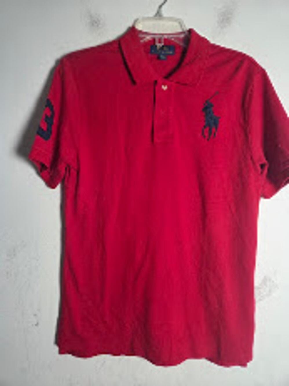 Polo Ralph Lauren Boys Red Pony 100% Cotton Short Sleeve Polo Shirt size 14-16